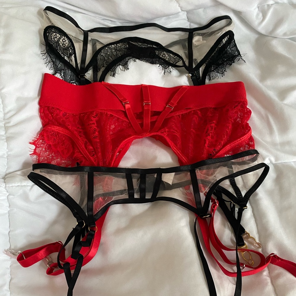 (3) Shein Garter Belts